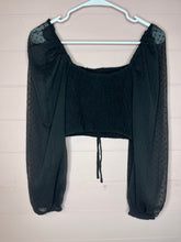 Load image into Gallery viewer, XS B.O.G Collective Black Boho Cropped Top

