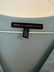 XL White House Black Market Satin Wrap Top