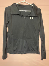 Load image into Gallery viewer, XS Under Armour Black Thin Loose Fit Zip Up Jacket
