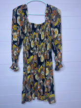 Load image into Gallery viewer, Medium Angie Black Boho Floral Printed Dress
