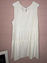 Load image into Gallery viewer, 2XL Universal Thread Plus Size White Tiered Cotton Sleeveless Dress
