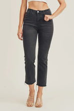 Load image into Gallery viewer, 28/7 Risen High Rise Raw Hem Ankle Straight Denim Jeans
