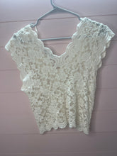 Load image into Gallery viewer, Large Zara Ivory Lace Top
