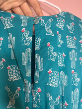 Load image into Gallery viewer, Small Emily And Fin Teal Western Cactus Dress
