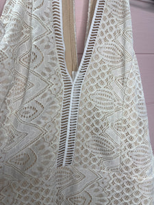 Medium Fashion Nova NWT Boho Ivory Refined Dress