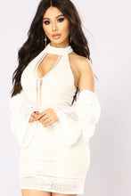 Load image into Gallery viewer, Medium Fashion Nova NWT Boho Ivory Refined Dress
