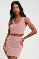Large Lulus Dusty Rose Boho Fringe Crop Top