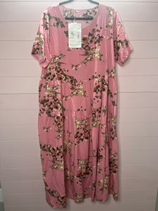 2XL YesNo NWT Thin Pink Floral Plus Size Dress