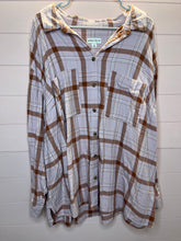 Load image into Gallery viewer, 3X Ava Viv Plaid Button Up Plus Size Flannel Shirt
