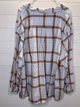 Load image into Gallery viewer, 3X Ava Viv Plaid Button Up Plus Size Flannel Shirt
