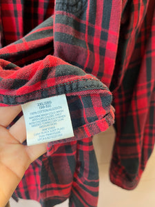 2X Faded Glory Plus Size Plaid Flannel Button Up Shirt