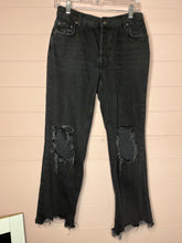 Load image into Gallery viewer, Size 26 Free People Black Distressed High Rise Mom Jeans
