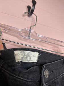 Size 26 Free People Black Distressed High Rise Mom Jeans