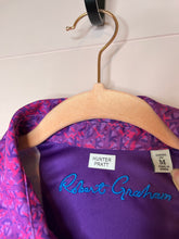 Load image into Gallery viewer, Medium Robert Graham Men&#39;s Classic Fit Downdrift Pink Purple Moisture Wick Short Sleeve Polo Shirt
