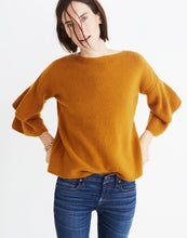 Load image into Gallery viewer, XL Madewell Wool Blend Boho Ruffle Sleeve Sweater
