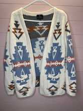 Load image into Gallery viewer, Medium Aztec Boho Western Sweater Cardigan
