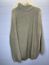 Load image into Gallery viewer, Large Scoop Brown Turtle Neck Sweater Dress/ Tunic
