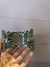 Load image into Gallery viewer, Silver White Stone Cuff Bracelet
