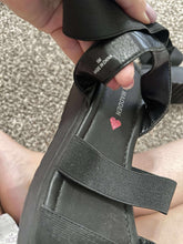 Load image into Gallery viewer, Size 5 Steve Madden Black Platform Wedge Sandals
