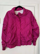 Small Winterset Vintage Hot Pink Wind Breaker Bomber Jacker