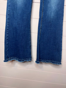 Size 28 A Loves A Stretchy Boot Cut Raw Hem Denim Jeans