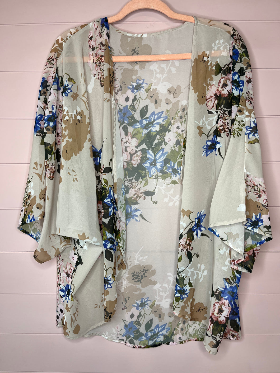 XL Sheer Floral Kimono