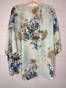 XL Sheer Floral Kimono