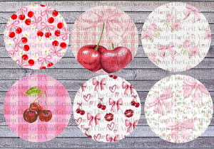 Pink, Cherry & Floral Print Spring Summer  Grab Bag For Car Freshies