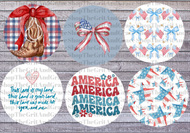 Patriotic Red White And Blue Fourth Of July Flag America Cardstock For Car Freshies