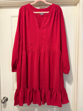 Load image into Gallery viewer, 3X Vince Camuto NWOT Plus Size Red Ruffle Dress
