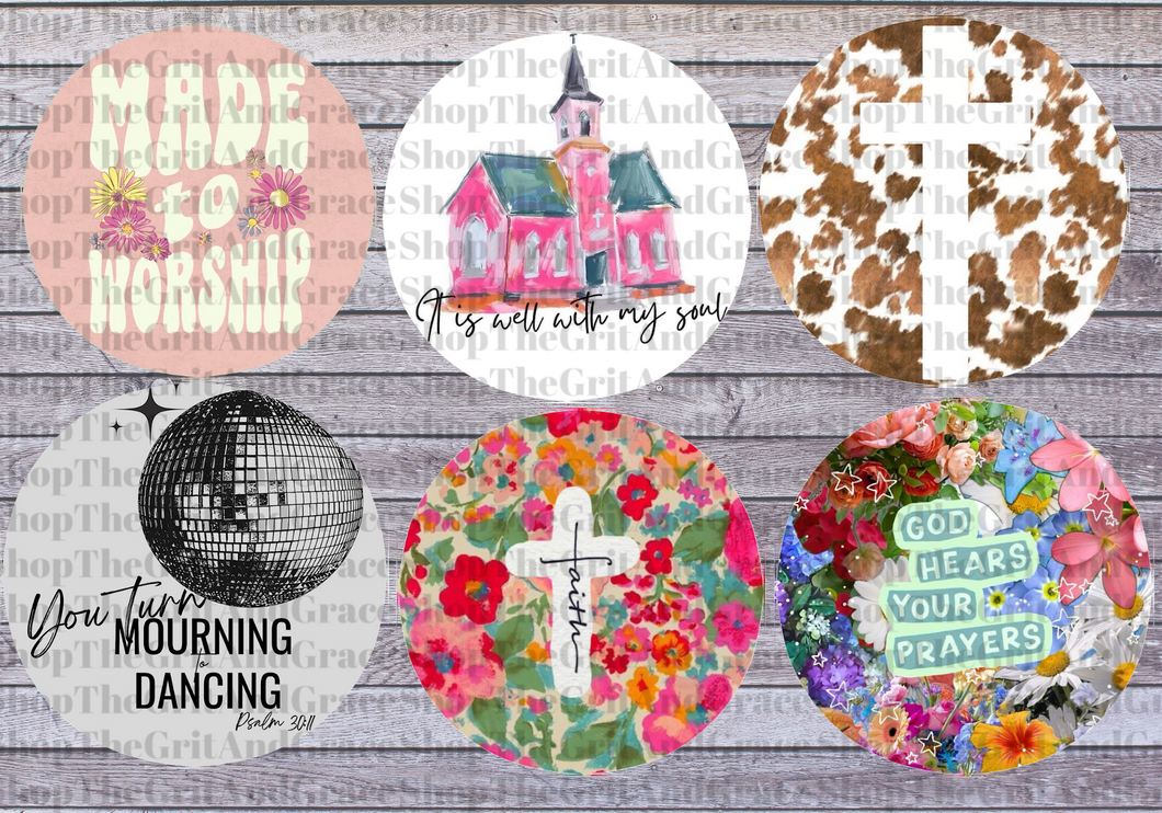 Christian Religious Faith Cardstock For Car Freshies