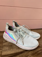 Load image into Gallery viewer, 7.5 Clove Light Blue Holographic Limited Edition Nursing Tennis Shoe Sneaker
