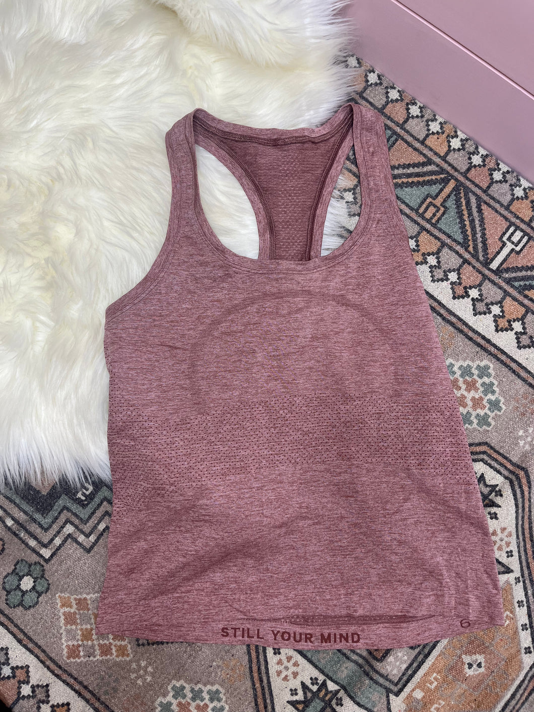 Size 6 Lululemon Mauve Athletic Tank Top