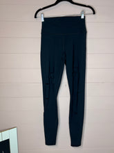 Load image into Gallery viewer, XS Alo Black High Waisted Ripped Warrior Leggings
