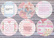 Pastel Christian Religious Faith Cardstock For Car Freshies