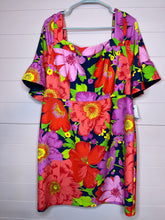 Load image into Gallery viewer, Size 16 Trina Turk NWT Plus Size  Kanan Square Neck Ruffle Sleeve Shift Dress
