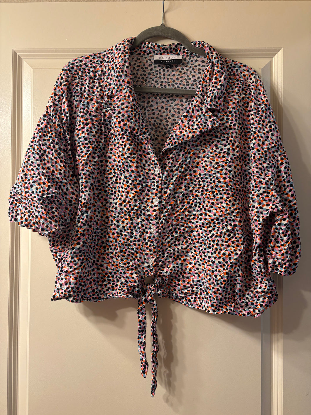 Size 20 Eloquii Button Up Crop Top