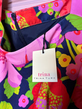Load image into Gallery viewer, Size 16 Trina Turk NWT Plus Size  Kanan Square Neck Ruffle Sleeve Shift Dress
