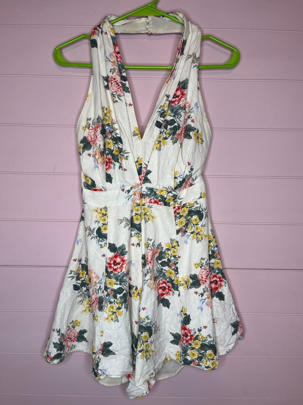 Small Do+Be Floral Print Halter Top Romper