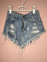 Load image into Gallery viewer, XS SHEIN Distressed Denim Shorts
