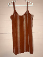 Load image into Gallery viewer, Large Entro Orange Striped Linen Button Front Dress
