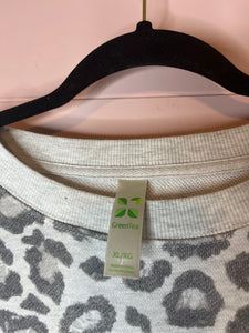 XL Green Tea Leopard Sweatshirt