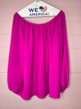 Load image into Gallery viewer, 2X First Love Hot Pink Off Shoulder Plus Size Top
