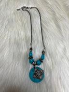 Silver & Turquoise Western Necklace