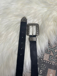 Small/ Medium Black & Silver Western Belt