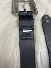 Load image into Gallery viewer, Small/ Medium Black &amp; Silver Western Belt
