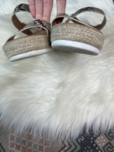 Load image into Gallery viewer, Size 4 Steve Madden Snake Print Espadrille Sandals
