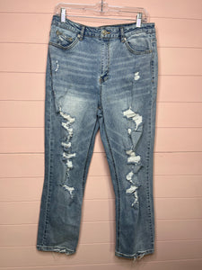 Size 14 Rue 21 Plus Size High Rise Distressed Jeans