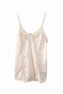 Small Body Chic Ivory Satin Lace Tank