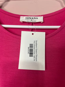 Small Zenana NWT Hot Pink Short Sleeve T-Shirt Dress